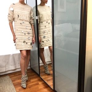 French Connection fringe sweater dress